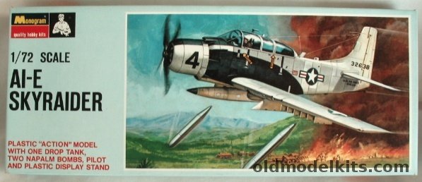 Monogram 1/72 Douglas A1-E Skyraider (A-1E) - Blue Box Issue, PA146-100 plastic model kit